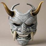 Masque hannya intégral en latex