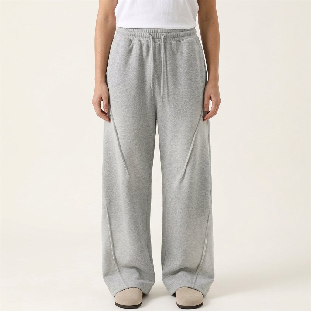 Pantalon-de-survetement-large-en-molleton-miniature