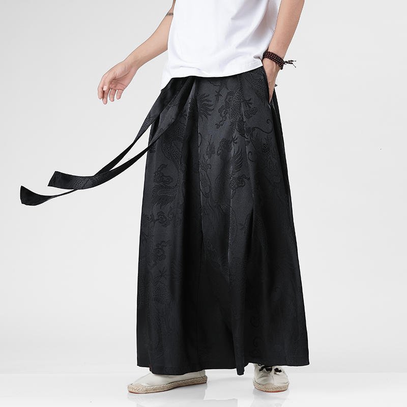Pantalon-jambes-larges-a-dragons-et-phenix-picture-1