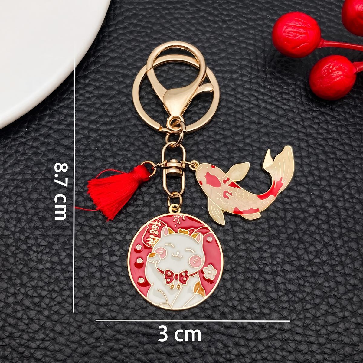 Porte-cles-porte-bonheur-japonais-emaille-a-charms-maneki-neko-technique-3370