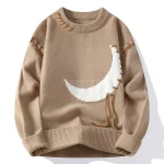 Pull-avec-lune-en-maille-epaisse-picture-1