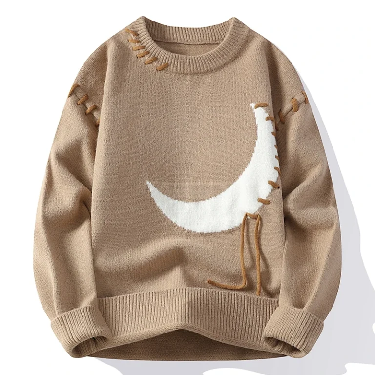Pull-avec-lune-en-maille-epaisse-picture-1