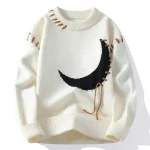 Pull-avec-lune-en-maille-epaisse-picture-2