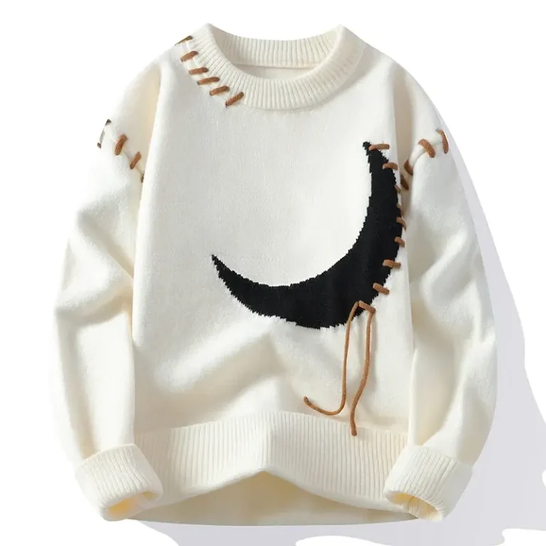 Pull-avec-lune-en-maille-epaisse-picture-2