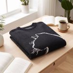 Pull chat femme et homme silhouette blanche