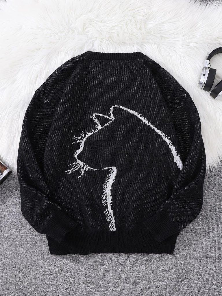 Pull-chat-femme-et-homme-silhouette-blanche-picture-6