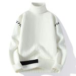 Pull-col-roule-homme-a-bandes-contrastees-picture-1