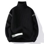 Pull-col-roule-homme-a-bandes-contrastees-picture-2
