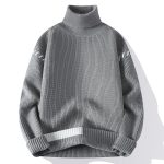 Pull-col-roule-homme-a-bandes-contrastees-picture-4