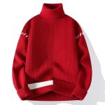 Pull-col-roule-homme-a-bandes-contrastees-picture-5
