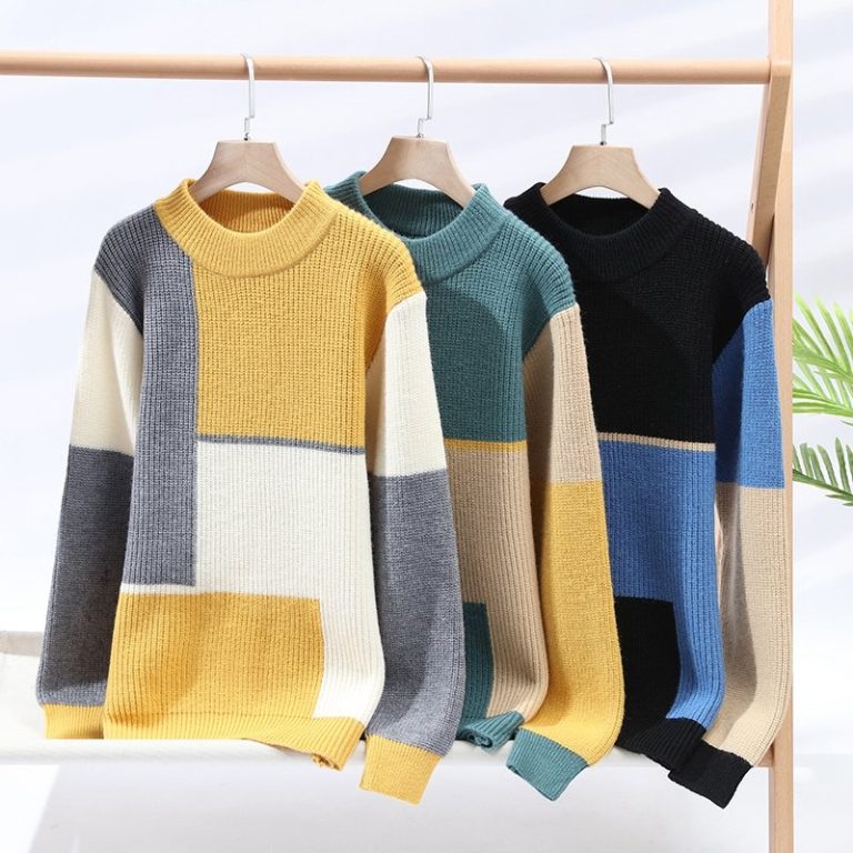 Pull-color-block-femme-et-homme-asymetrique-picture-1