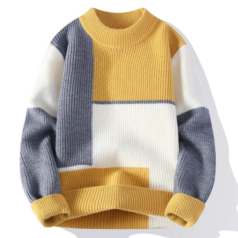 Pull-color-block-femme-et-homme-asymetrique-picture-2