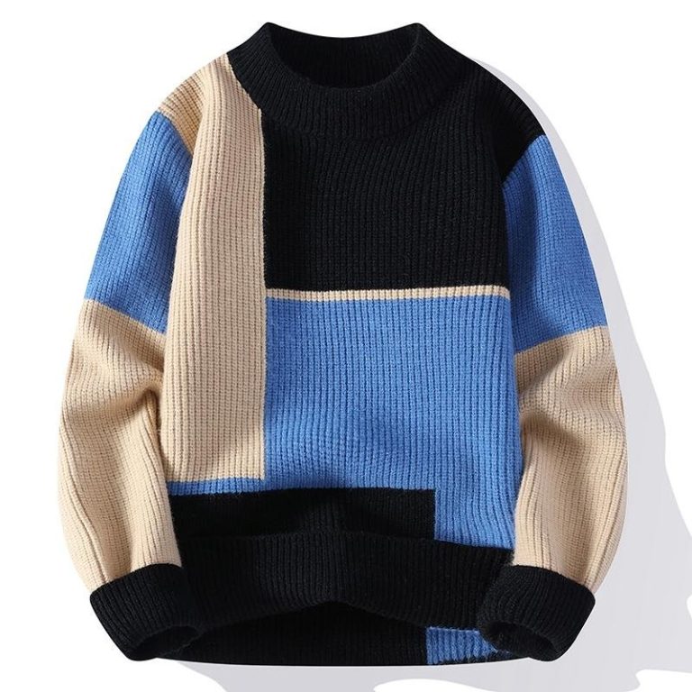 Pull-color-block-femme-et-homme-asymetrique-picture-3
