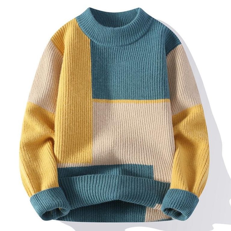 Pull-color-block-femme-et-homme-asymetrique-picture-4