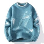 Pull-en-maille-cotelee-a-liseres-contrastes-picture-1