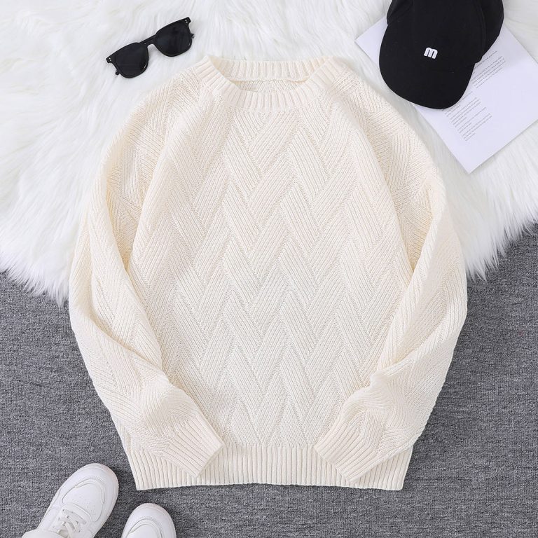 Pull-homme-en-maille-a-motif-chevron-picture-10