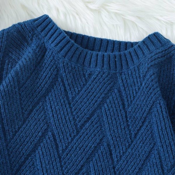 Pull homme en maille à motif chevron