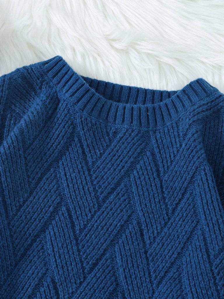 Pull-homme-en-maille-a-motif-chevron-picture-2