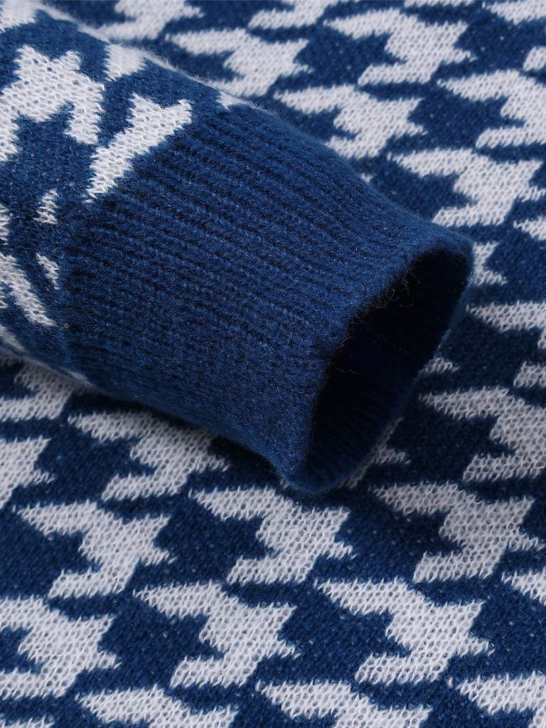 Pull-pied-de-poule-bleu-oversize-picture-2