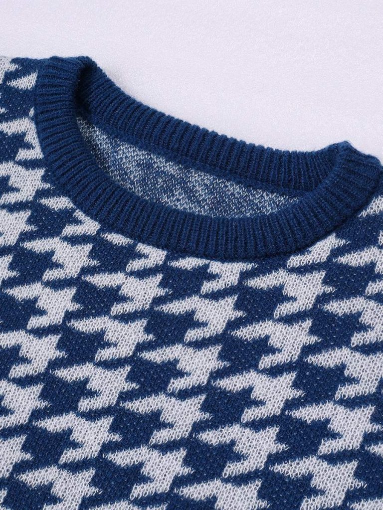 Pull-pied-de-poule-bleu-oversize-picture-3
