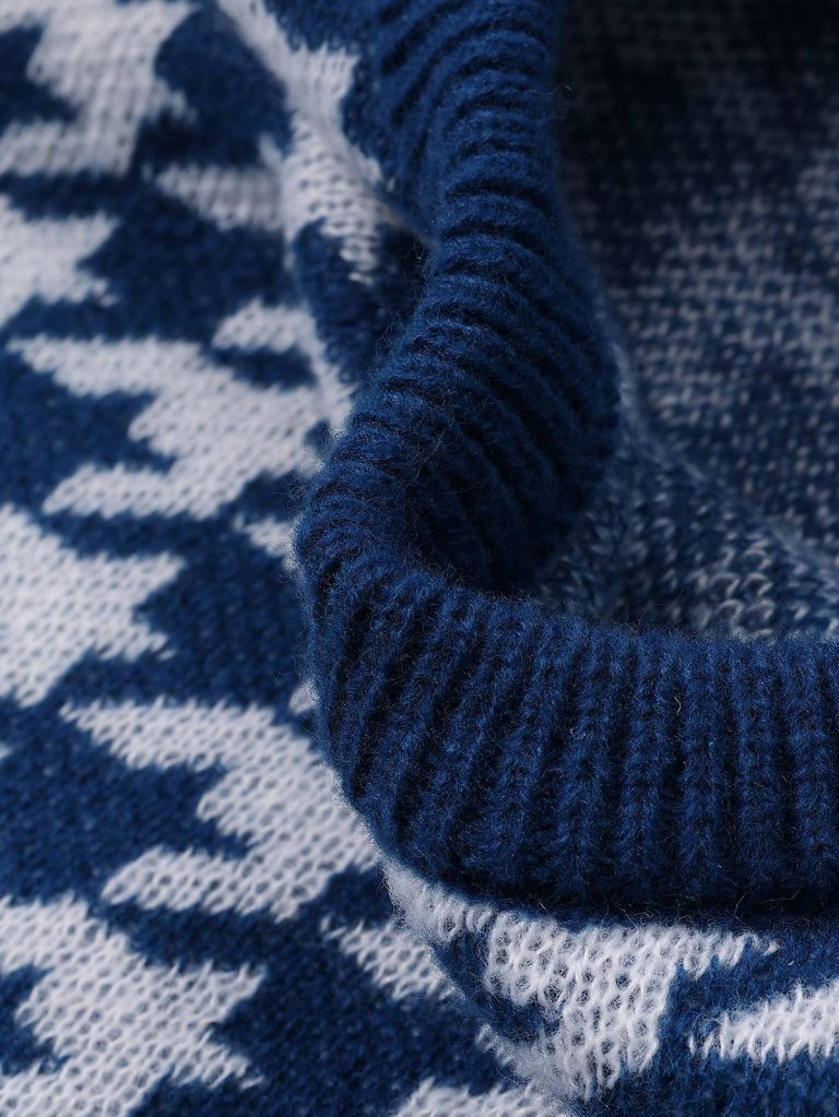 Pull-pied-de-poule-bleu-oversize-picture-4