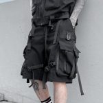 Short-cargo-homme-militaire-noir-picture-1