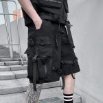 Short-cargo-homme-militaire-noir-picture-3