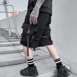 Short-cargo-homme-militaire-noir-picture-4