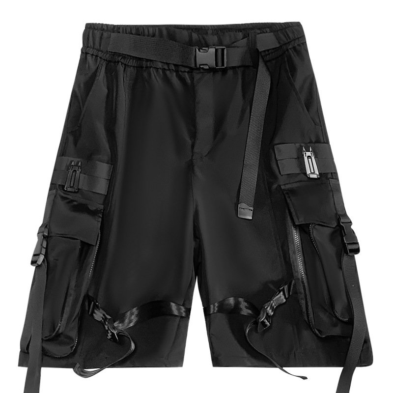 Short-cargo-homme-militaire-noir-picture-5