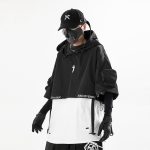 Sweat-a-capuche-court-techwear-noir-picture-2