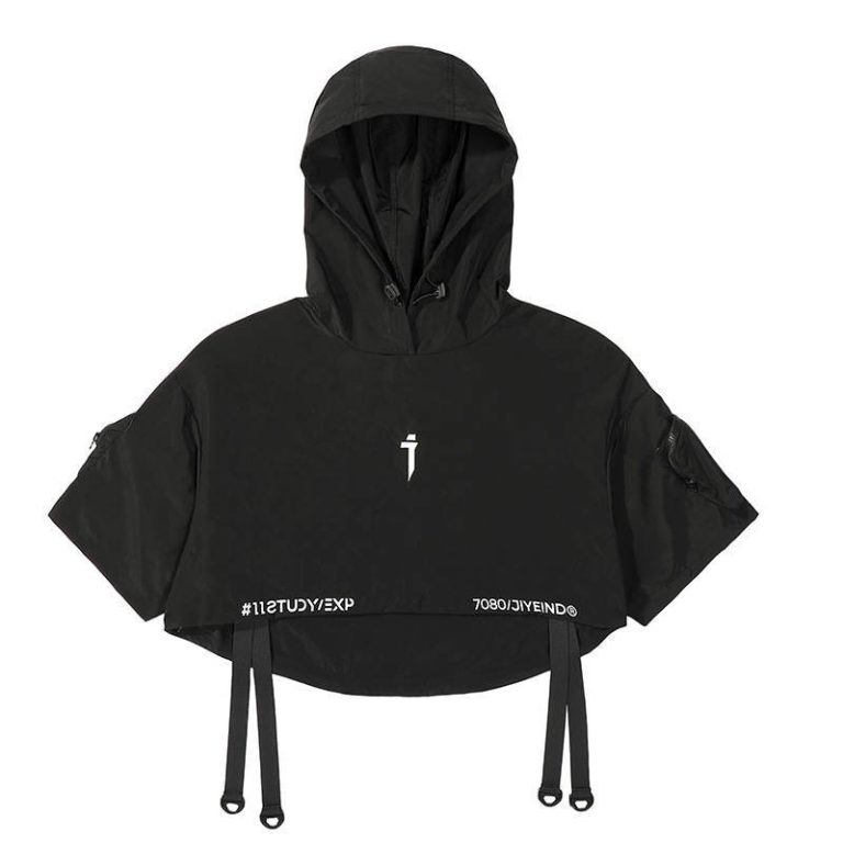 Sweat-a-capuche-court-techwear-noir-picture-6
