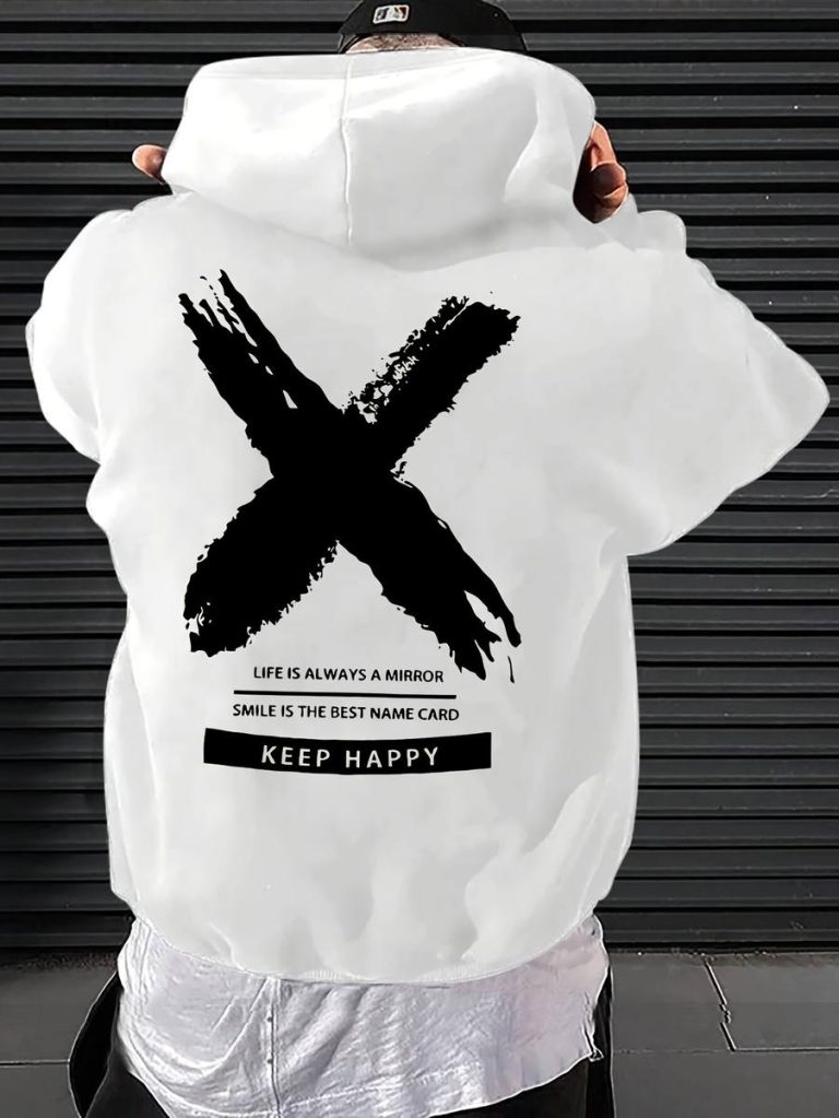 Sweat-a-capuche-homme-oversize-grand-X-picture-2