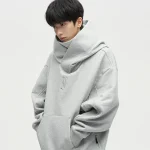 Sweat-a-capuche-oversize-a-col-montant-picture-1