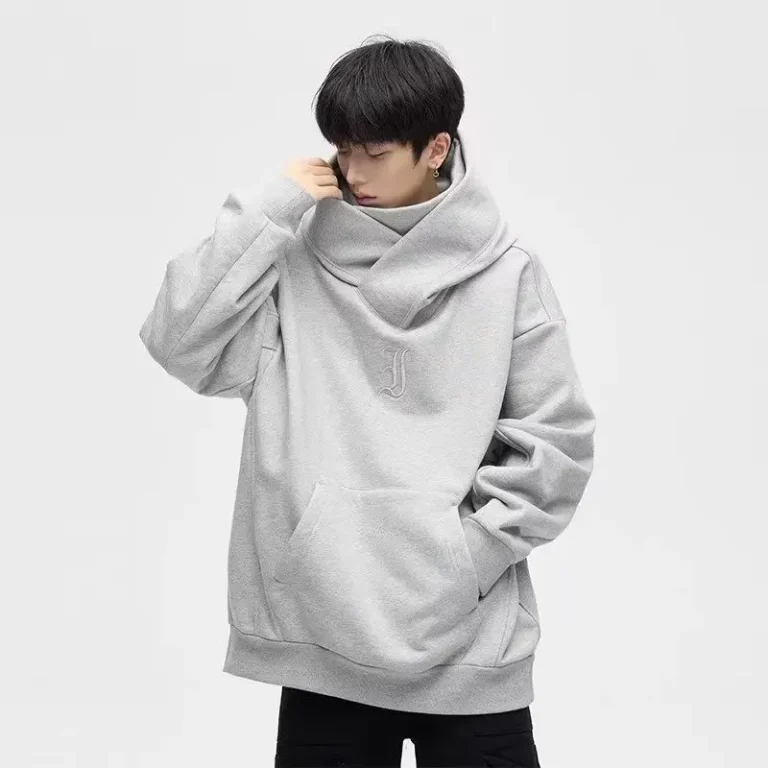 Sweat-a-capuche-oversize-a-col-montant-picture-4