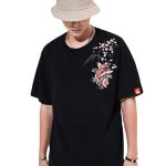 T-shirt-carpe-koi-brode-et-mont-Fuji-picture-2