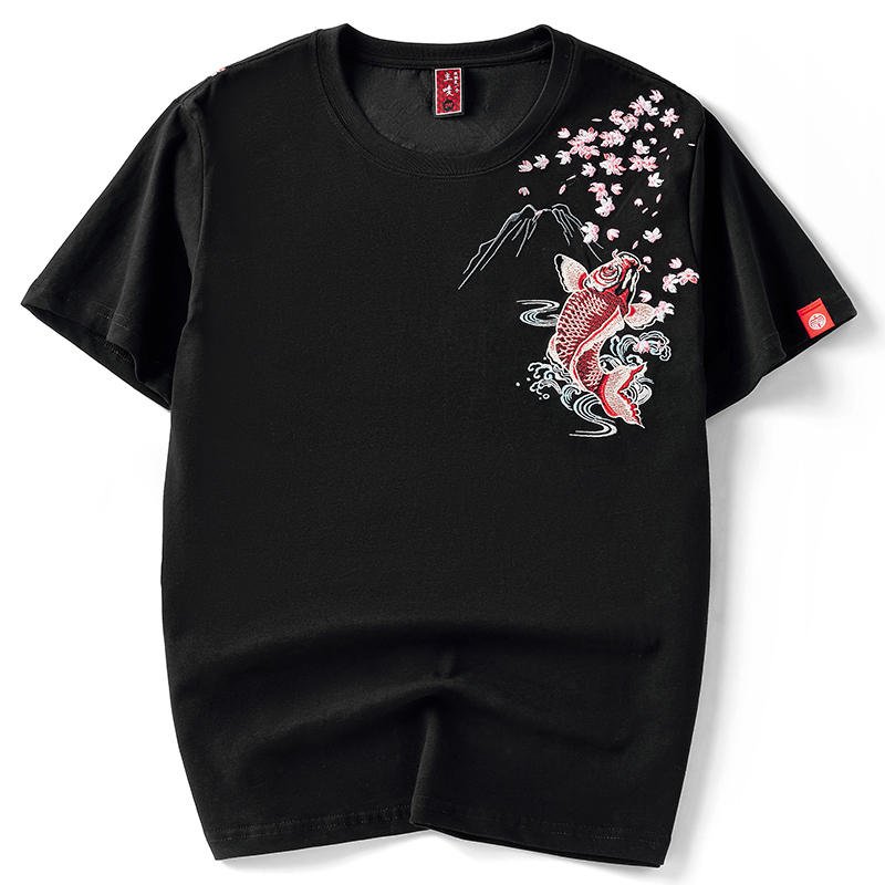 T-shirt-carpe-koi-brode-et-mont-Fuji-picture-4