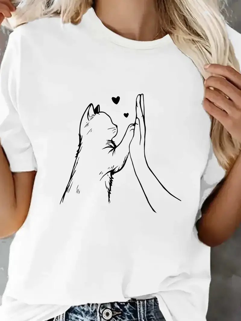 T-shirt-chat-drole-high-five-picture-1