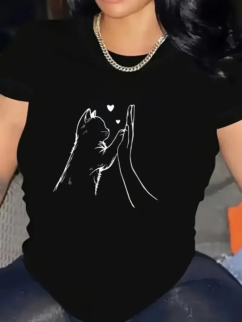 T-shirt-chat-drole-high-five-picture-3