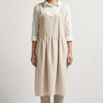 Tablier japonais en coton et lin dos croisé