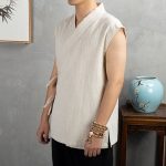 Tunique-japonaise-sans-manches-en-coton-et-lin-picture-10