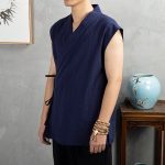 Tunique-japonaise-sans-manches-en-coton-et-lin-picture-13