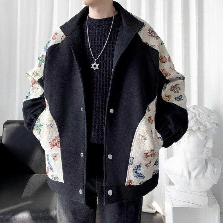 Veste-brodee-homme-a-papillons-et-fleurs-picture-5