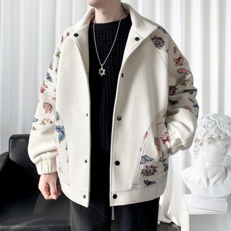 Veste-brodee-homme-a-papillons-et-fleurs-picture-6