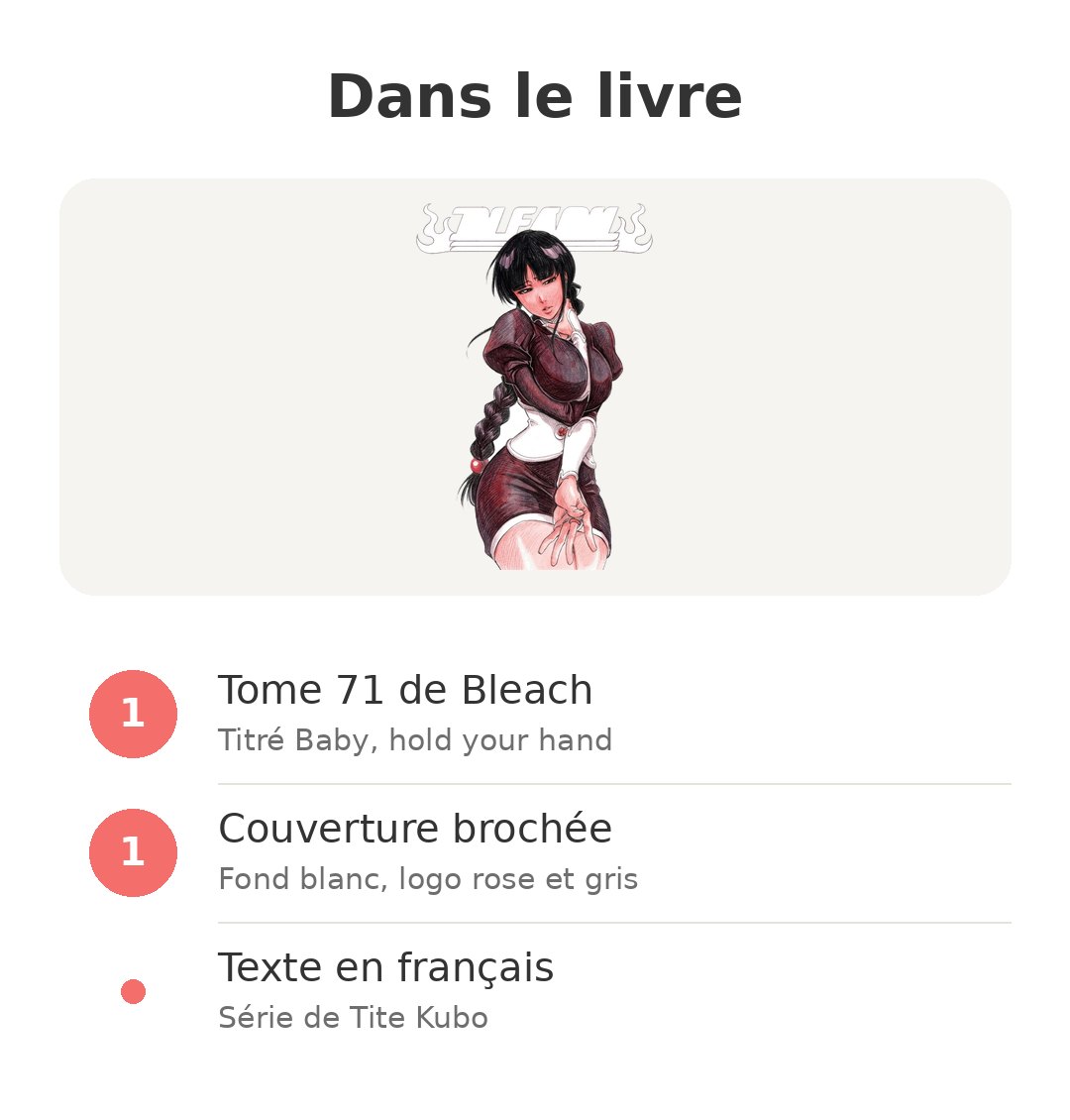 Contenu de la boîte : Bleach tome 71