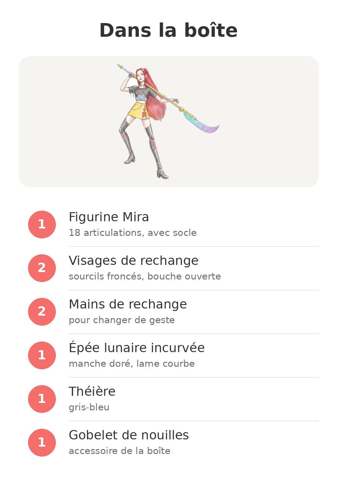 Figurine KPop Demon Hunters Mira Contenu de la boîte : Mira HUNTR/X