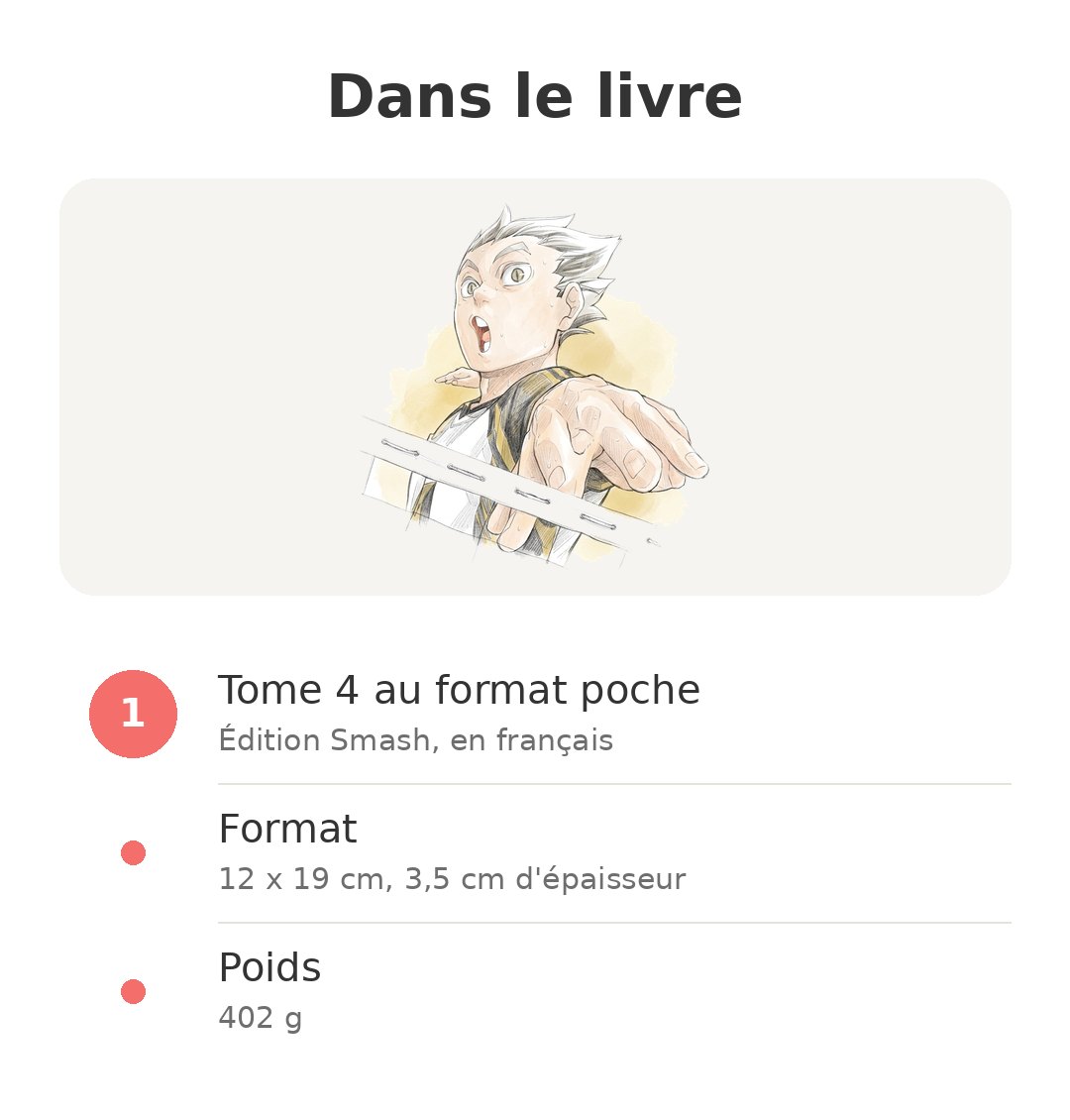 Contenu de la boîte : Haikyu Smash tome 4