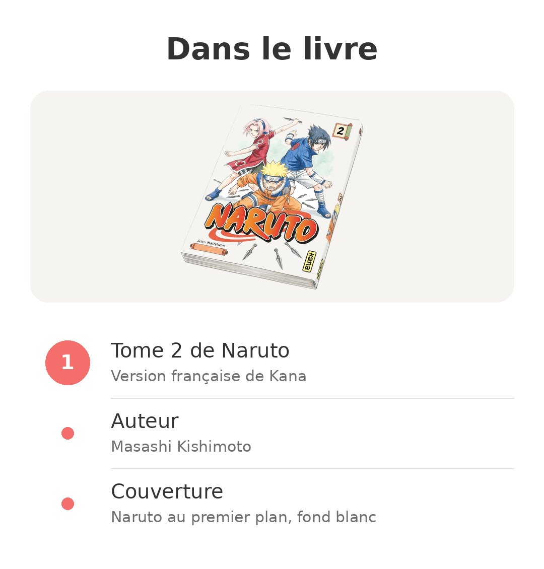Contenu de la boîte : Naruto tome 2