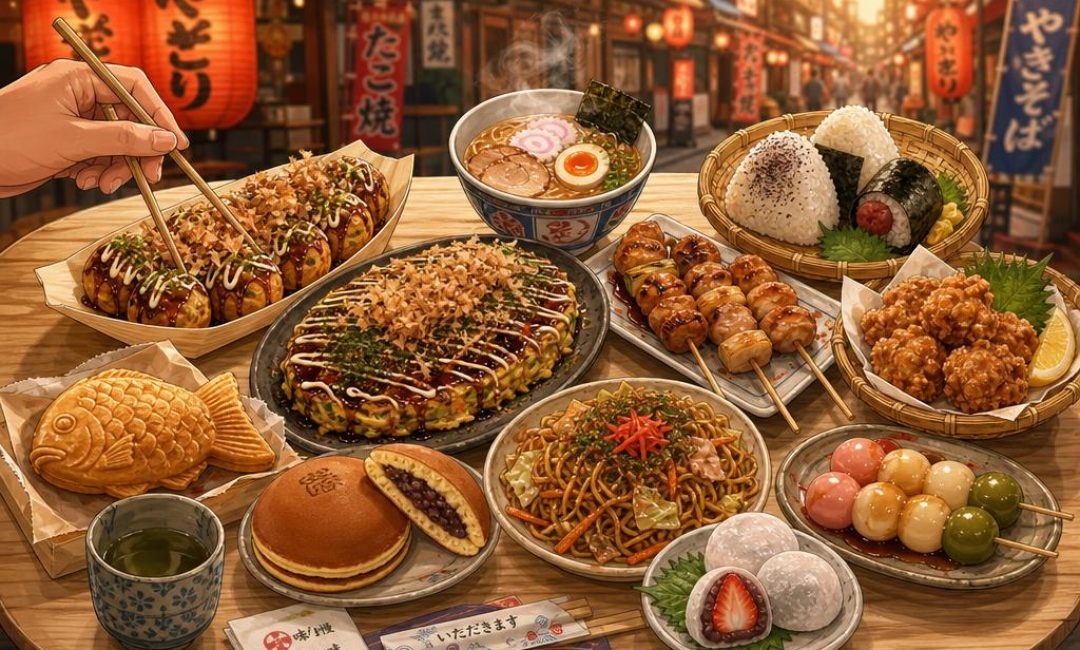 6 Plats de la Street Food Japonaise que vous Allez Adorer